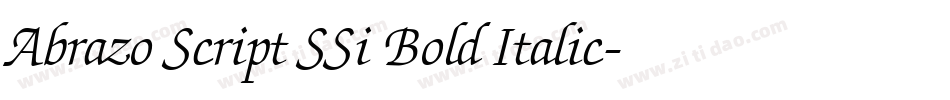 Abrazo Script SSi Bold Italic字体转换